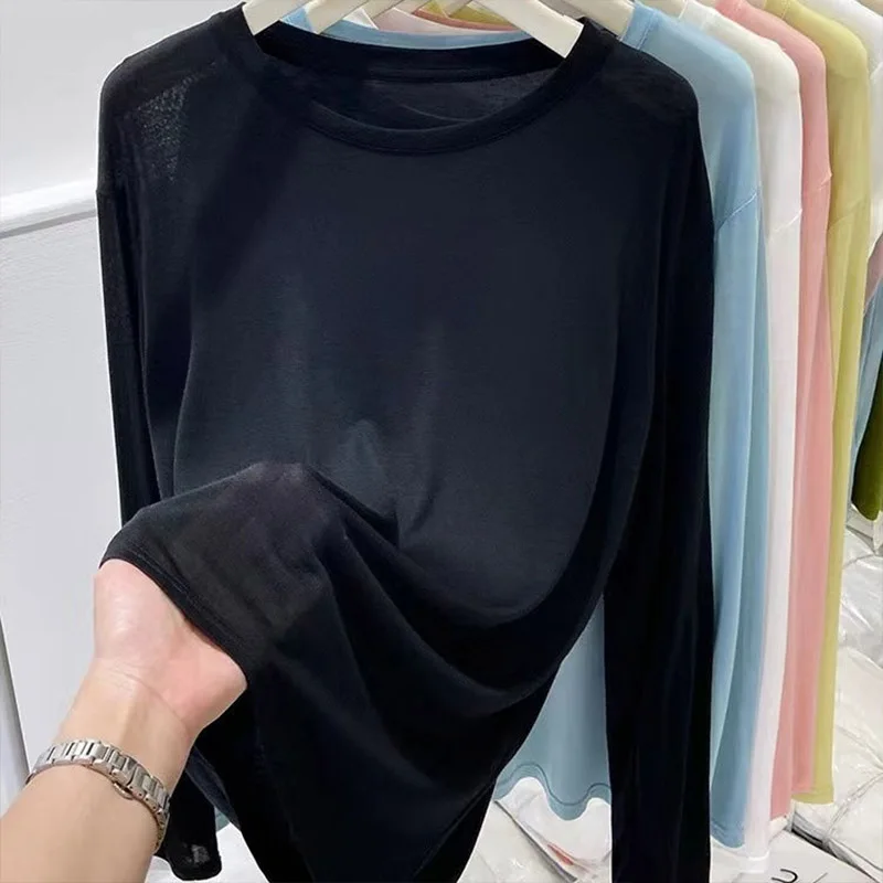 Women Long Sleeve Oversized Loose Thin Pullovers Spring Summer Solid Casual O-neck Knit Tops Lady Chic Rear Slit Clothing
Women Long Sleeve Oversized Loose Thin Pullovers Spring Summer Solid Casual O-neck Knit Tops Lady Chic Rear Slit Clothing