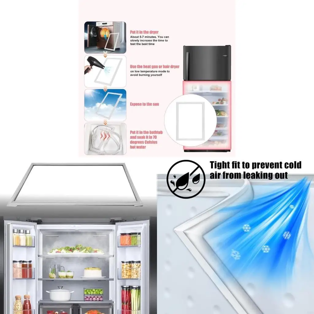 J1HF Universal Refrigerator Door Gasket 28.5x42.71inch Flexible Design Preventi
J1HF Universal Refrigerator Door Gasket 28.5x42.71inch Flexible Design Preventi
