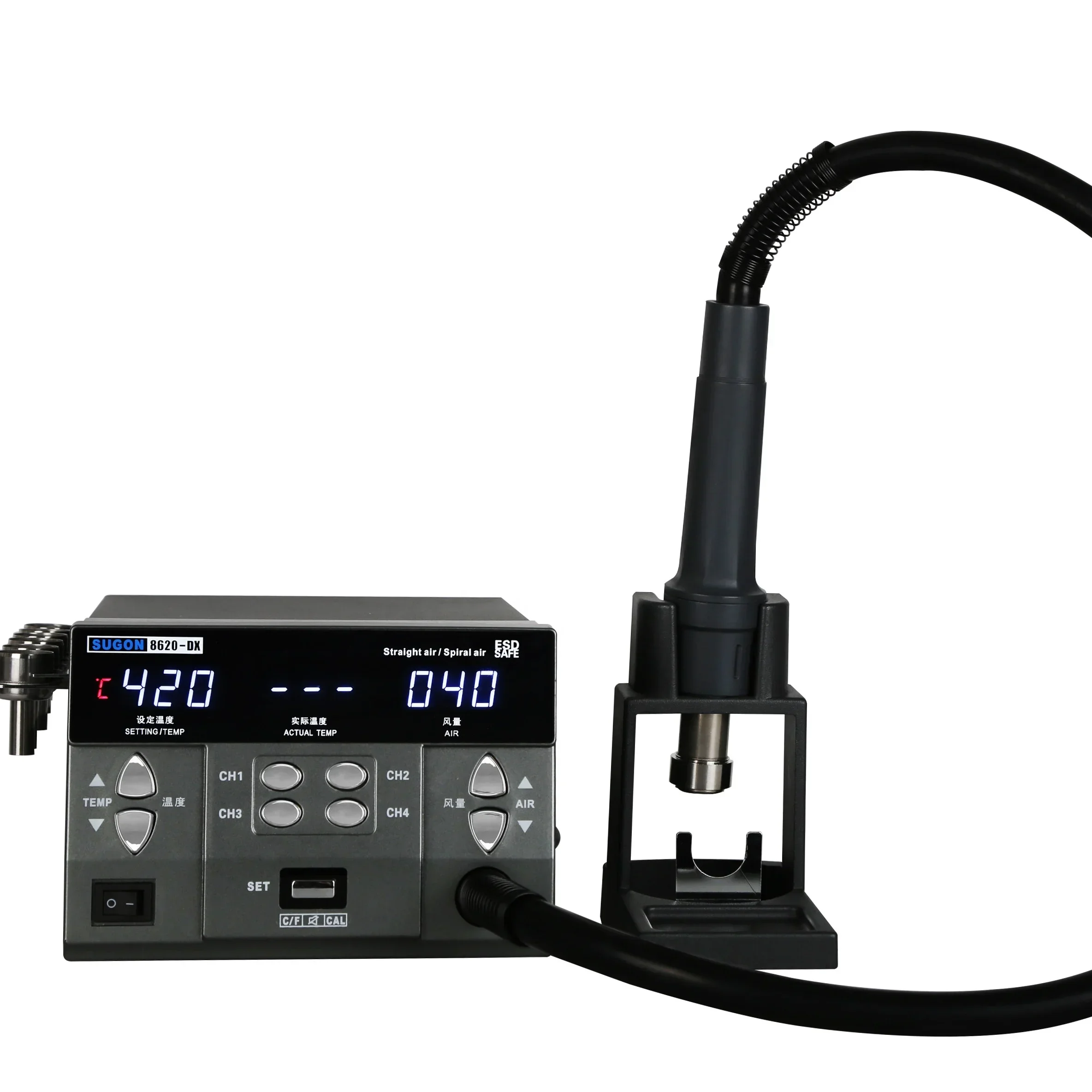 Professional Rework Station 8620DX Pace Desoldering Station Heating Air Machine Desoldering Hot Air Soldering Station
Professional Rework Station 8620DX Pace Desoldering Station Heating Air Machine Desoldering Hot Air Soldering Station