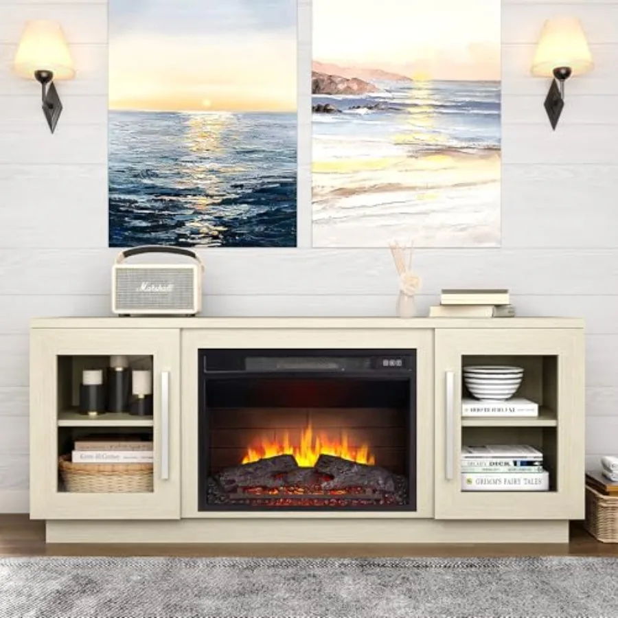 3D-каминная подставка под телевизор для телевизоров до 65, деревянный стол для развлекательного центра медиа с полками для хранения и дизайном двери сарая, электрический
3D-каминная подставка под телевизор для телевизоров до 65, деревянный стол для развлекательного центра медиа с полками для хранения и дизайном двери сарая, электрический