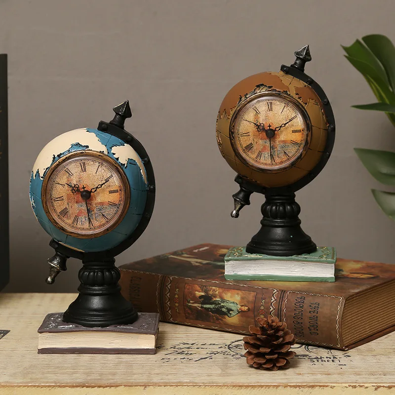 Clock globe desktop ornaments resin office home living room children's room desk decoration creative decorations.
Clock globe desktop ornaments resin office home living room children's room desk decoration creative decorations.