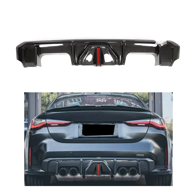 2021+ High Quality Rear Diffuser With LED Light For BMW G80 G82 G83 M3 M4 AK Style Carbon Fibre Rear bumper Diffuser
2021+ High Quality Rear Diffuser With LED Light For BMW G80 G82 G83 M3 M4 AK Style Carbon Fibre Rear bumper Diffuser