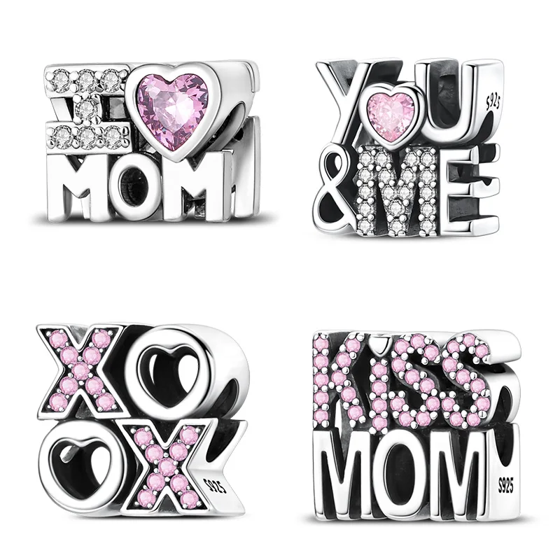 Original 925 Sterling Silver Bead Charm Pink Zircon Phrase Mom Bead Fit Original Bracelet For Women DIY Jewelry Accessories Gift
Original 925 Sterling Silver Bead Charm Pink Zircon Phrase Mom Bead Fit Original Bracelet For Women DIY Jewelry Accessories Gift