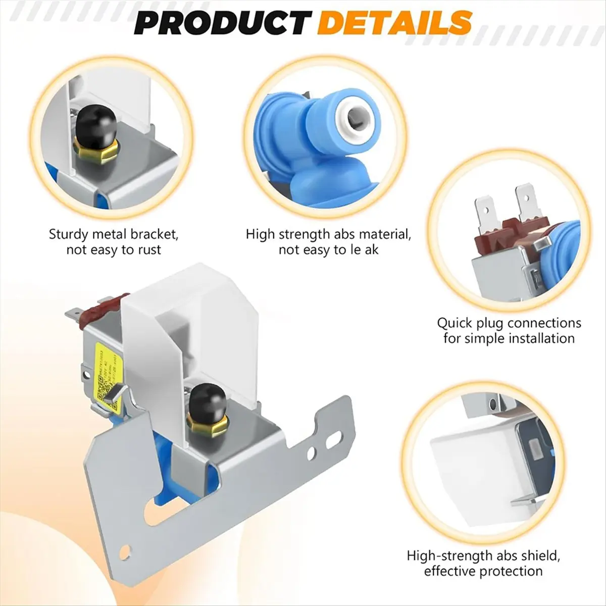 Capable- WR57X10033 WR57X10034 RIV-11AE-2 Refrigerator Water Inlet Valve Fit for GE Hotpoint Kenmore Refrigerator - IMV469
Capable- WR57X10033 WR57X10034 RIV-11AE-2 Refrigerator Water Inlet Valve Fit for GE Hotpoint Kenmore Refrigerator - IMV469