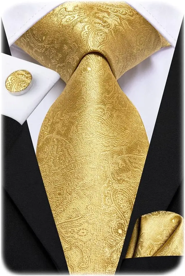 Classic Plaid & Paisley Necktie Set with Handkerchief Cufflinks
Classic Plaid & Paisley Necktie Set with Handkerchief Cufflinks