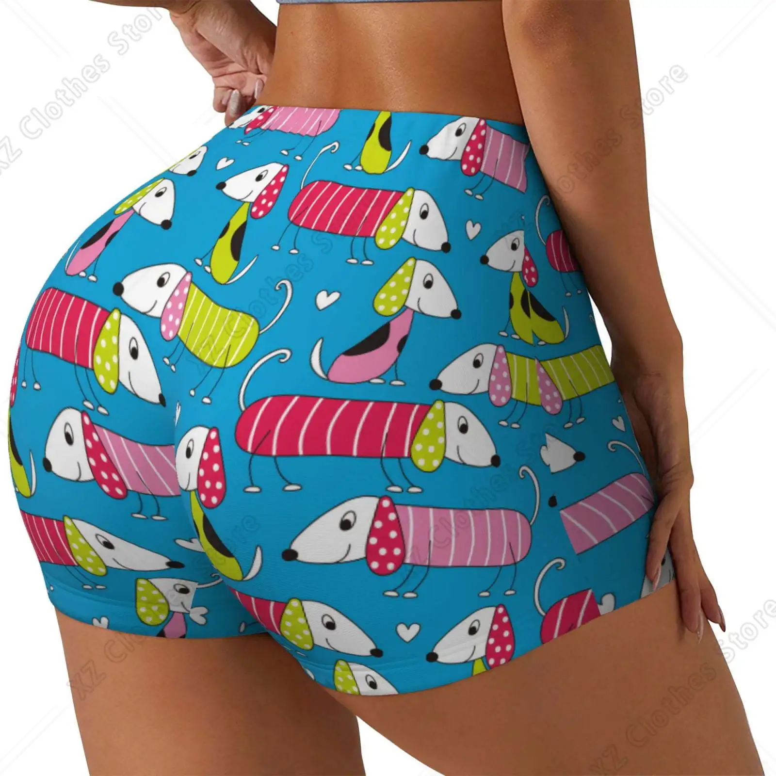 Color Dachshund Dog Print Women's Sports Shorts Elastic Waist High Stretch Running Yoga Gym
Color Dachshund Dog Print Women's Sports Shorts Elastic Waist High Stretch Running Yoga Gym