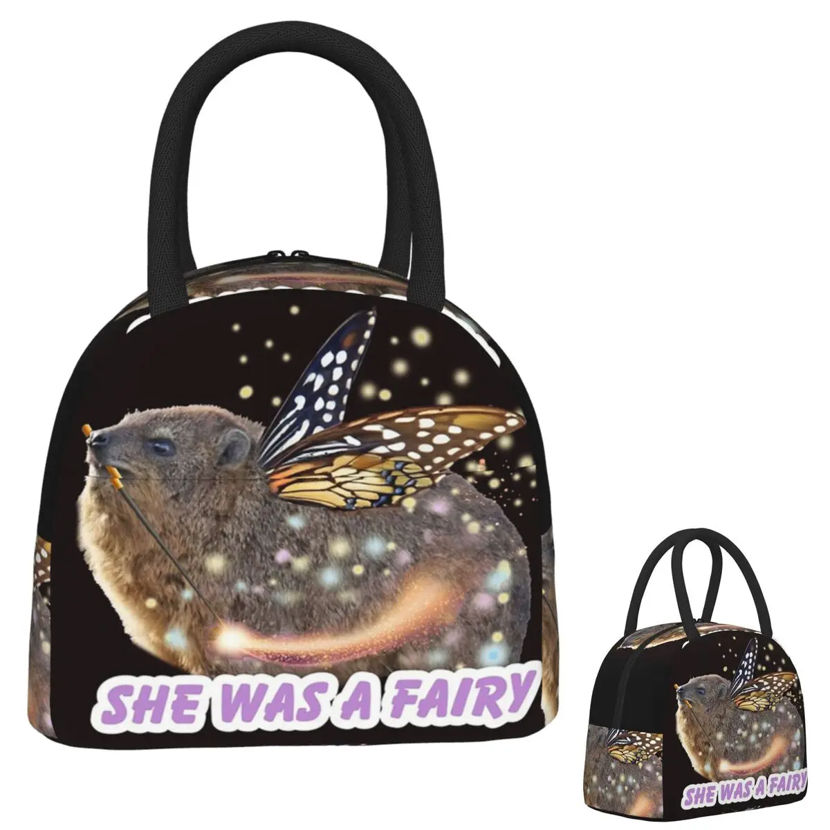 Rock Hyrax Fairy Lunch Bags Insulated Bento Box Waterproof Lunch Tote Resuable Picnic Bags Cooler Bag for Woman Student Work
Rock Hyrax Fairy Lunch Bags Insulated Bento Box Waterproof Lunch Tote Resuable Picnic Bags Cooler Bag for Woman Student Work