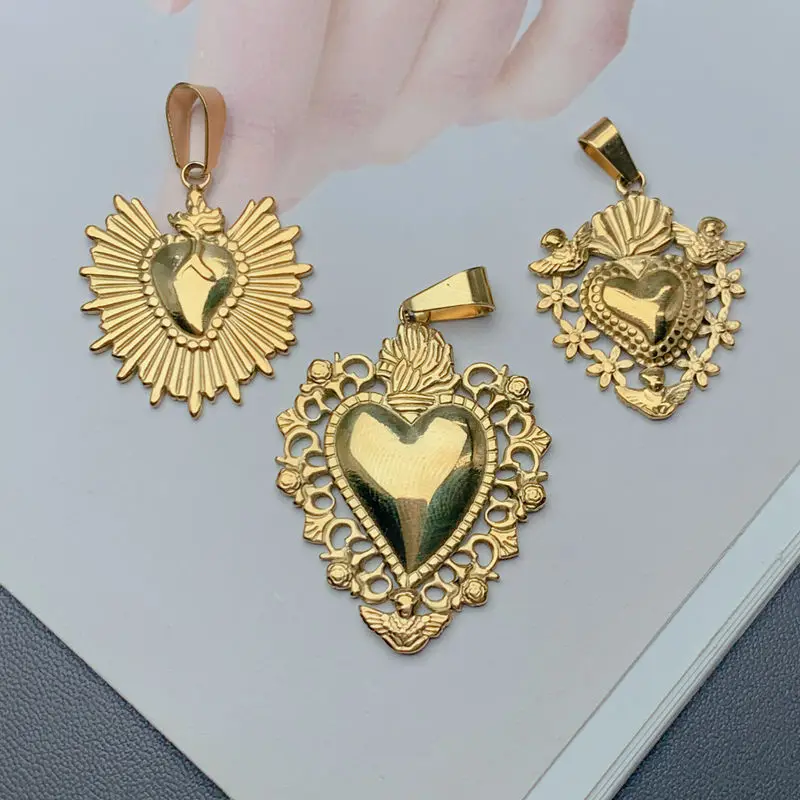 Fashion Stainless Steel Heart Pendants Charms For Jewelry Making DIY Necklace Accessories
Fashion Stainless Steel Heart Pendants Charms For Jewelry Making DIY Necklace Accessories