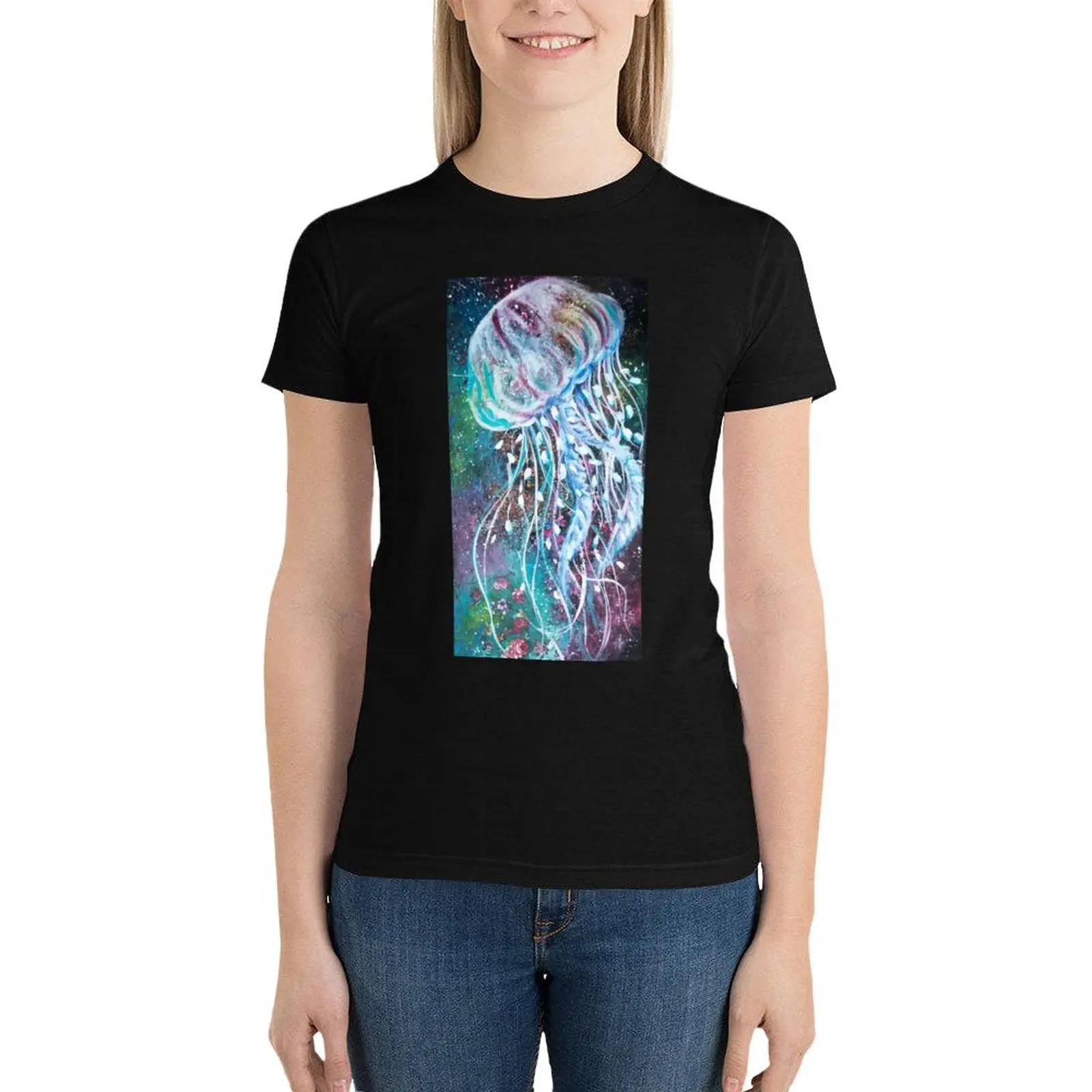 Space Floral Jellyfish T-Shirt aesthetic clothes tops vintage clothes t-shirts for Women pack
Space Floral Jellyfish T-Shirt aesthetic clothes tops vintage clothes t-shirts for Women pack