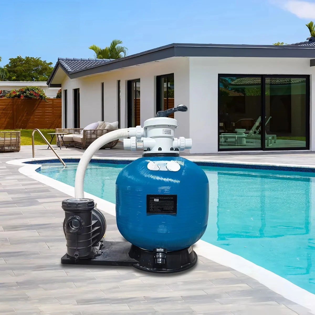 Swimming Pool Pum and Sand Filter Equipment for Swimming Pools Filtration System
Swimming Pool Pum and Sand Filter Equipment for Swimming Pools Filtration System