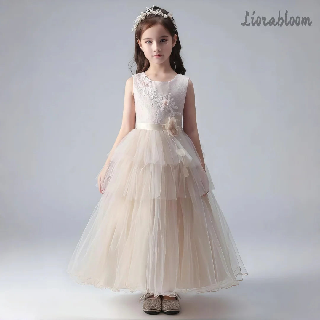 Girls' Tiered Tulle Gown Custom-Designed Embroidered Attire Flower Girl Dress Wedding Party Attire Dress свадебное платье
Girls' Tiered Tulle Gown Custom-Designed Embroidered Attire Flower Girl Dress Wedding Party Attire Dress свадебное платье