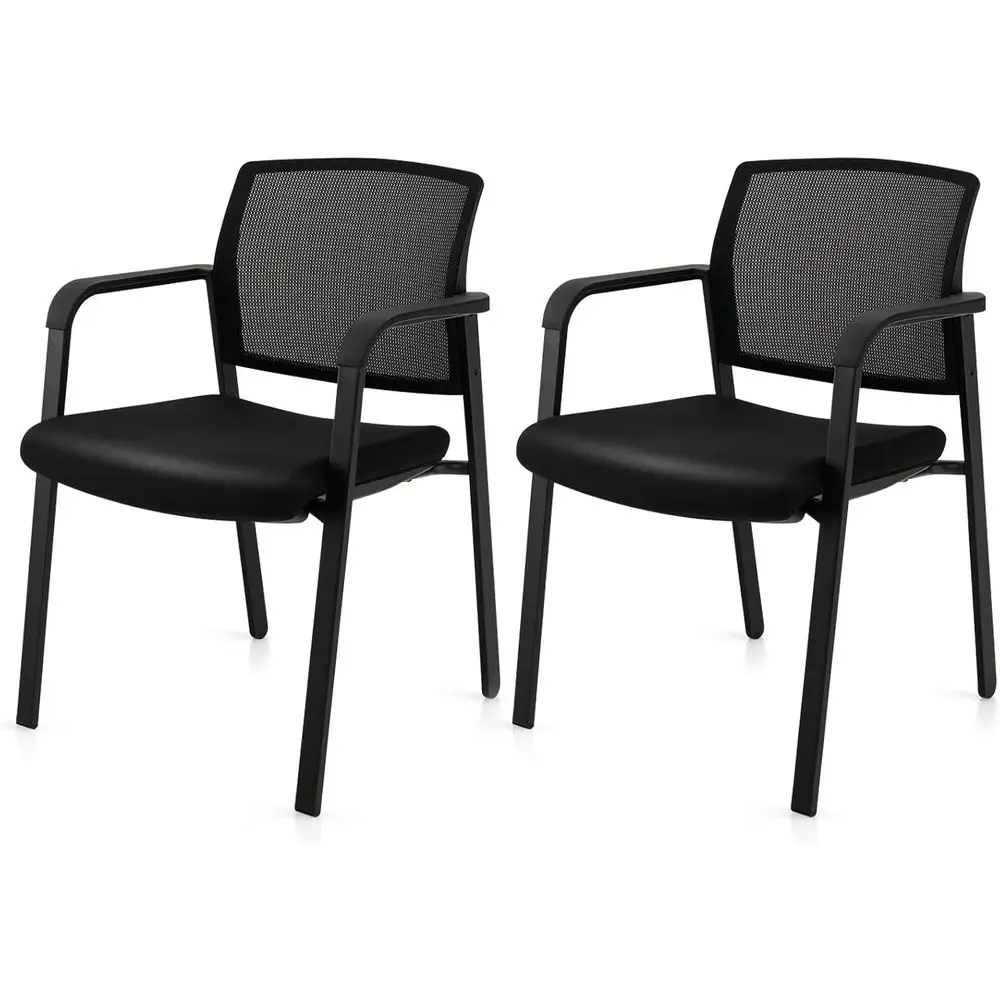 Stackable Office Chairs with Upholstered Seats, Mesh Backs, and Armrests for Waiting Rooms, Offices, and Schools in Black
Stackable Office Chairs with Upholstered Seats, Mesh Backs, and Armrests for Waiting Rooms, Offices, and Schools in Black