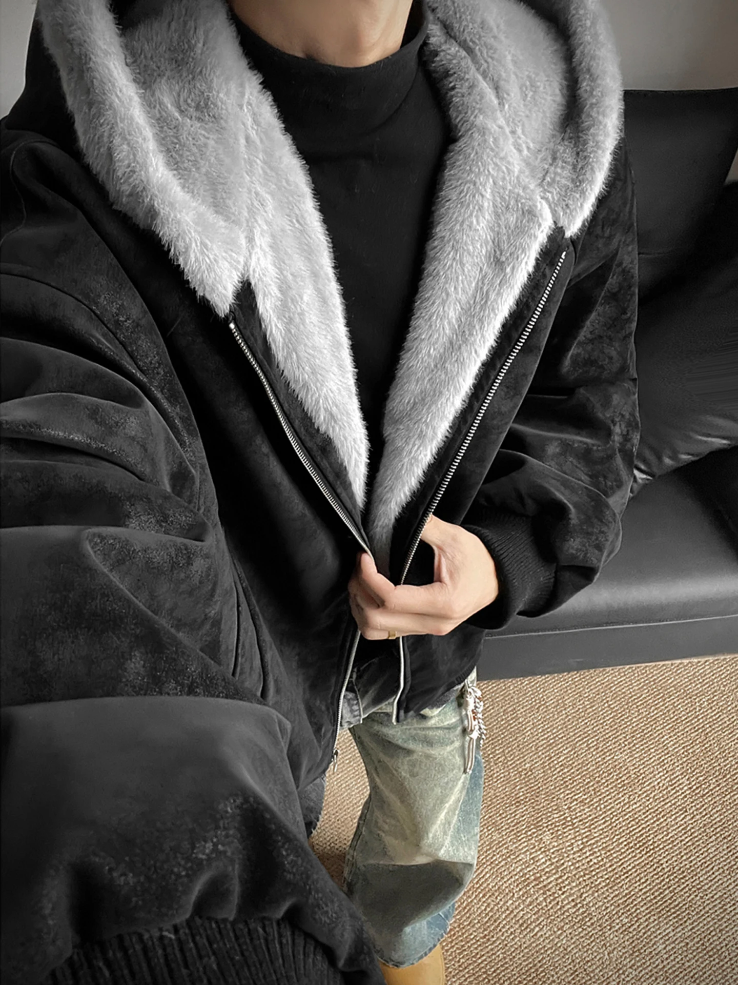 American Dyed Hooded Cotton Jacket Men's Winter Thick Warm Cold Resistant Loose Outerwear 2025 New Style Youth Casual Coat
American Dyed Hooded Cotton Jacket Men's Winter Thick Warm Cold Resistant Loose Outerwear 2025 New Style Youth Casual Coat