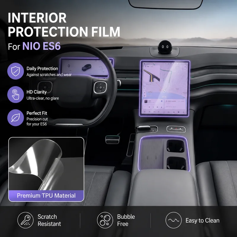 Interior Protection Film For NIO ES6 TPU Center Console Dashboard Navigation Screen Car Accessories, Replacement Parts
Interior Protection Film For NIO ES6 TPU Center Console Dashboard Navigation Screen Car Accessories, Replacement Parts