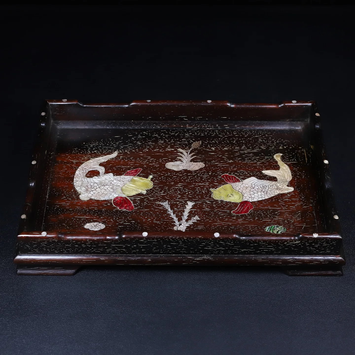 Redwood Inlaid With Shells, "Abundance Every Year" Tea Tray, Storage Tray
Redwood Inlaid With Shells, "Abundance Every Year" Tea Tray, Storage Tray