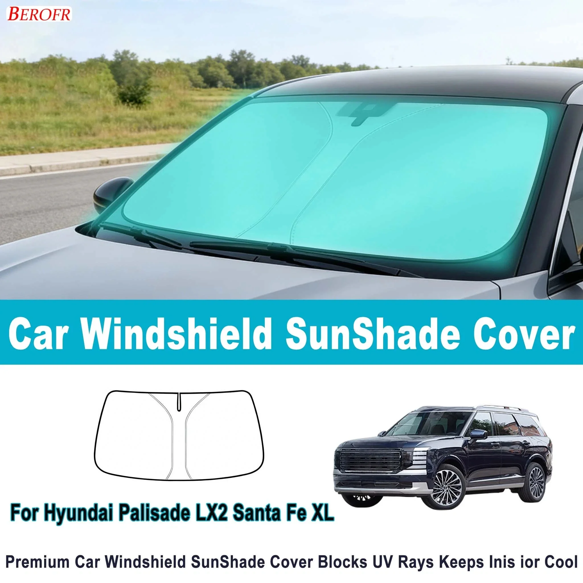 For Hyundai Palisade LX2 Santa Fe XL 2018-2025 Car Windshield Sunshade Cover Front Window Sun Shade Heat Insulation Accessories
For Hyundai Palisade LX2 Santa Fe XL 2018-2025 Car Windshield Sunshade Cover Front Window Sun Shade Heat Insulation Accessories