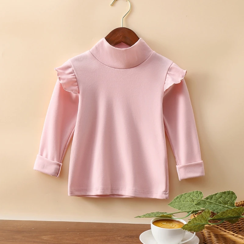 Autumn Winter New Velvet Children's Base Shirt Half-High Collar Lotus Leaf Sleeve Stynew All-Match Mid-Big Kids Girls Warm Top
Autumn Winter New Velvet Children's Base Shirt Half-High Collar Lotus Leaf Sleeve Stynew All-Match Mid-Big Kids Girls Warm Top