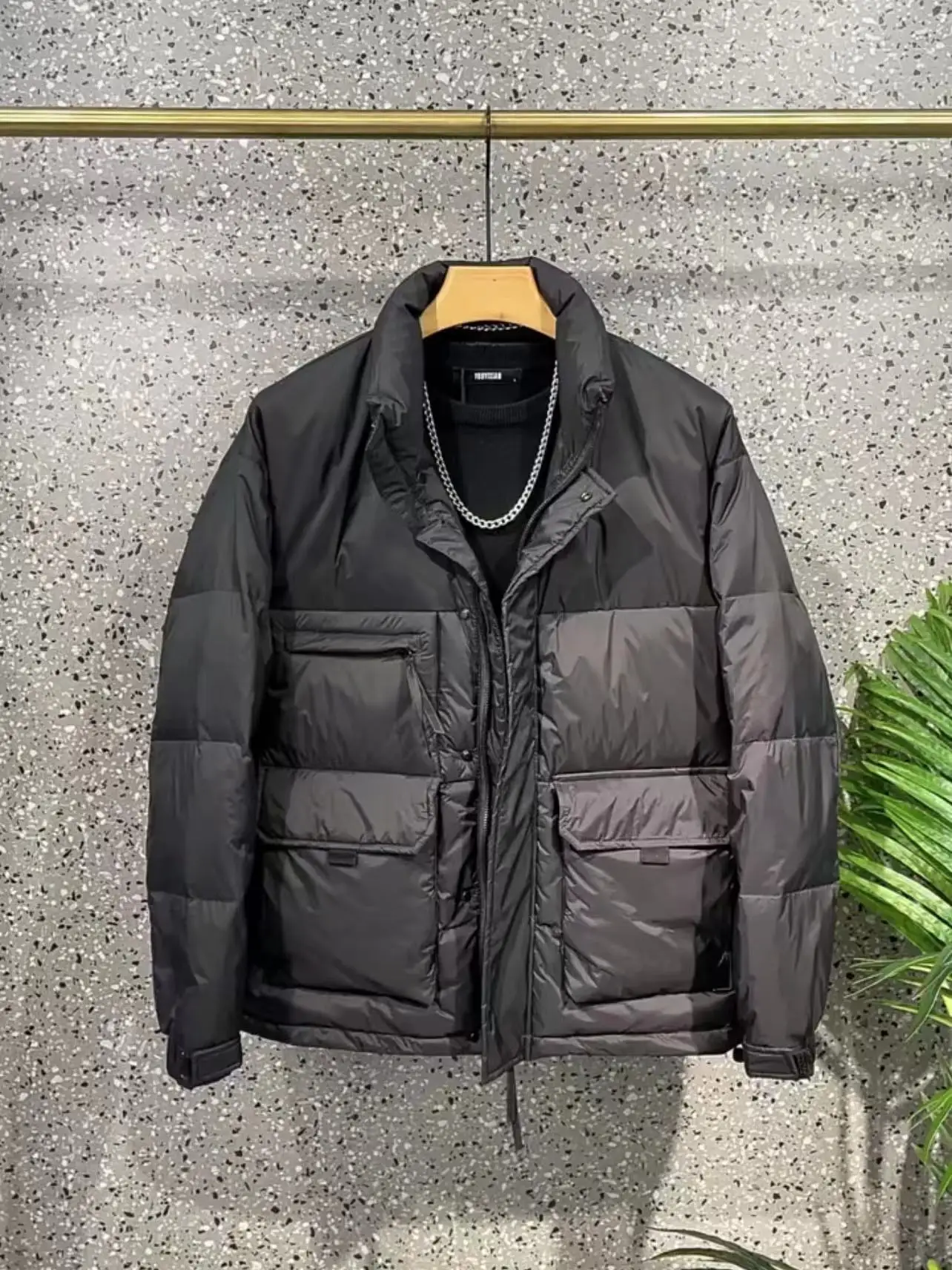 Warmth Men's down Cotton Jaet ort Thiened Winter Faion Simple Pure Color Versatile Workwear Youth Casual Stand Fit
Warmth Men's down Cotton Jaet ort Thiened Winter Faion Simple Pure Color Versatile Workwear Youth Casual Stand Fit