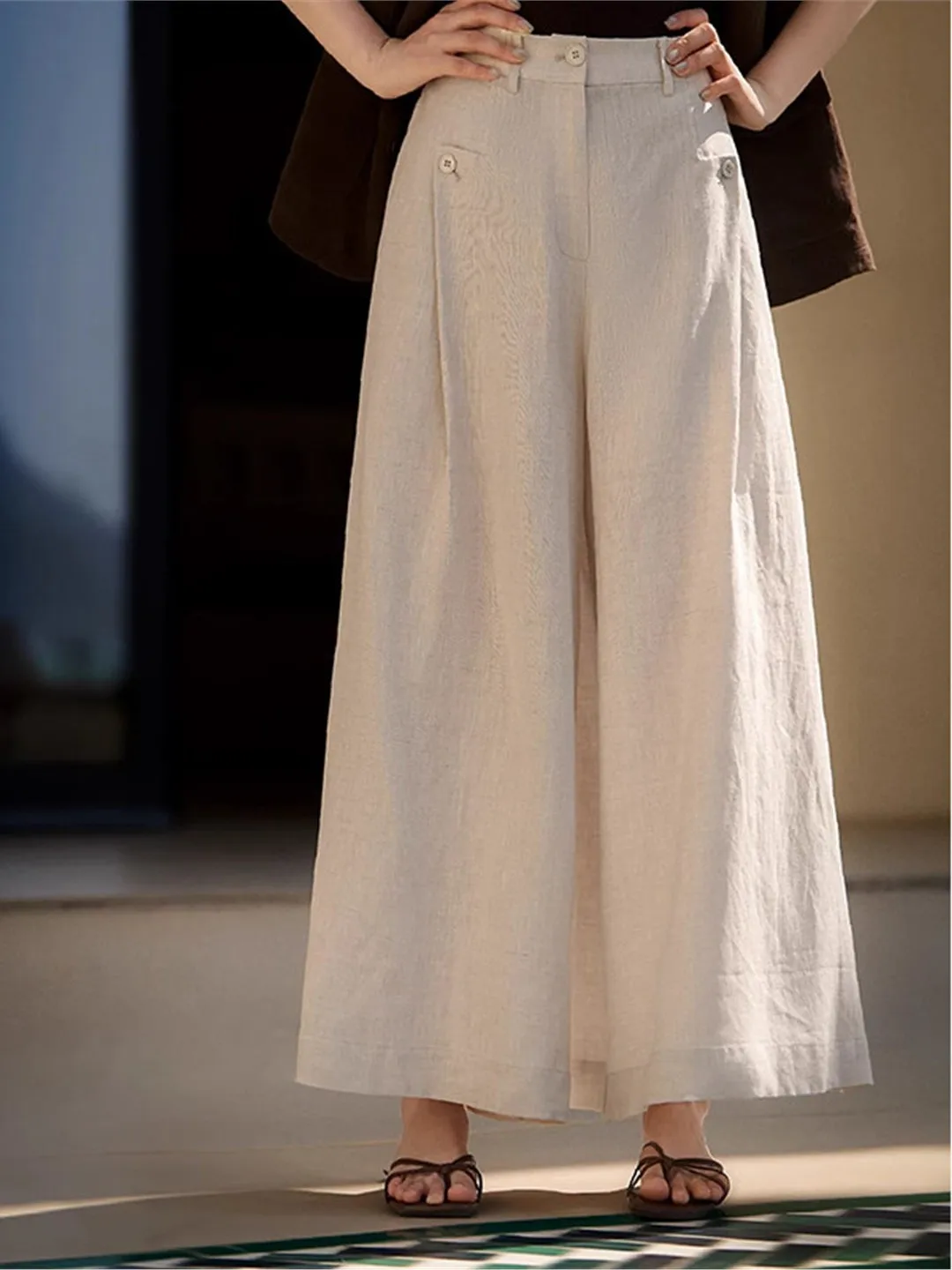 Cooling Loose Wide Leg Pants Women's Casual Trousers Spring New Style Natural Waist Polyester Fiber Cool Sensation
Cooling Loose Wide Leg Pants Women's Casual Trousers Spring New Style Natural Waist Polyester Fiber Cool Sensation