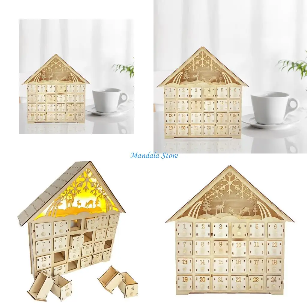 U2JC Christmas Theme Decoration Calendar Plywood Material with Drawers Lights
U2JC Christmas Theme Decoration Calendar Plywood Material with Drawers Lights