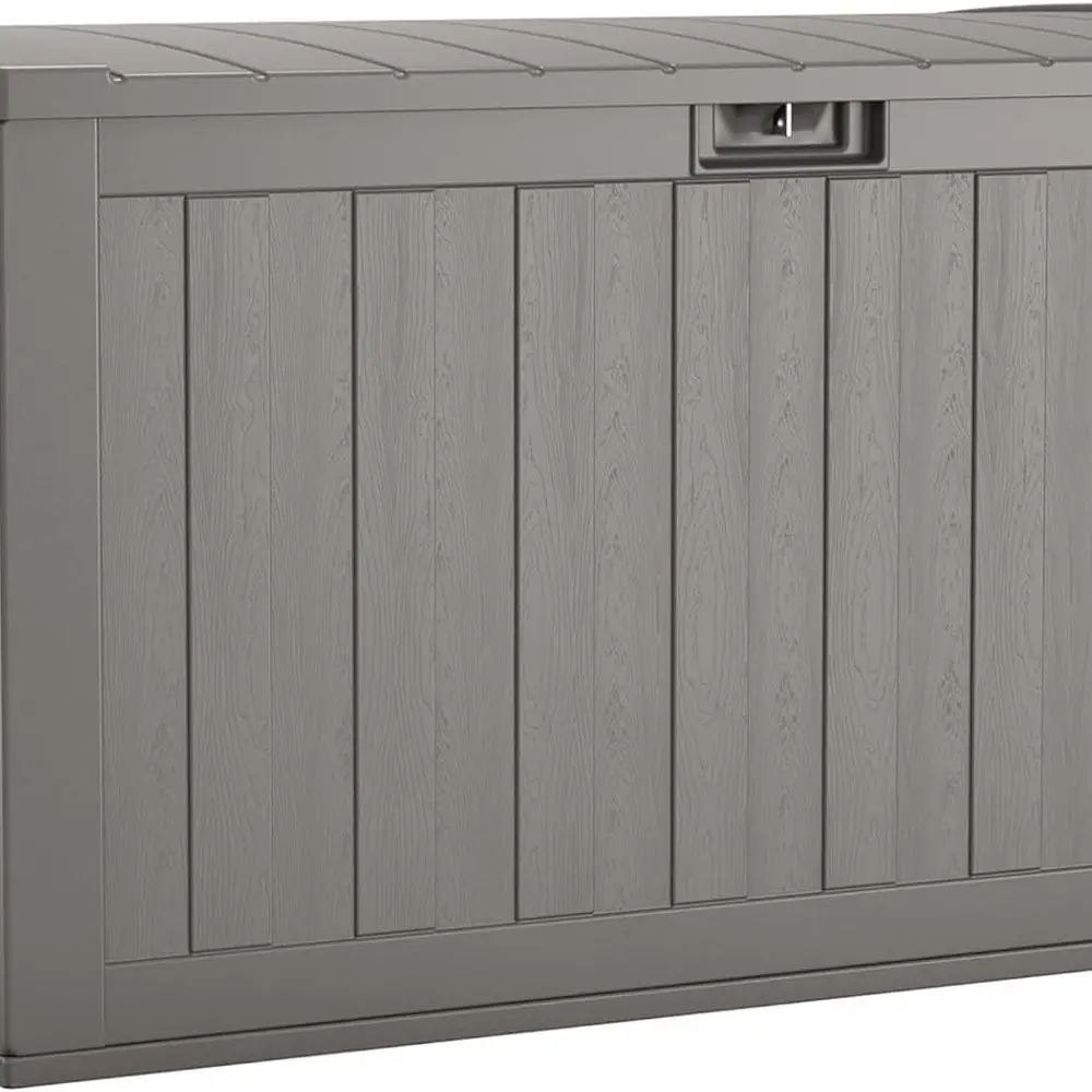 Extra-Large Waterproof Outdoor Patio Deck Storage Box with Padlock Lid, Modern Bench for Cushions, Garden Tools, Dove Gray
Extra-Large Waterproof Outdoor Patio Deck Storage Box with Padlock Lid, Modern Bench for Cushions, Garden Tools, Dove Gray