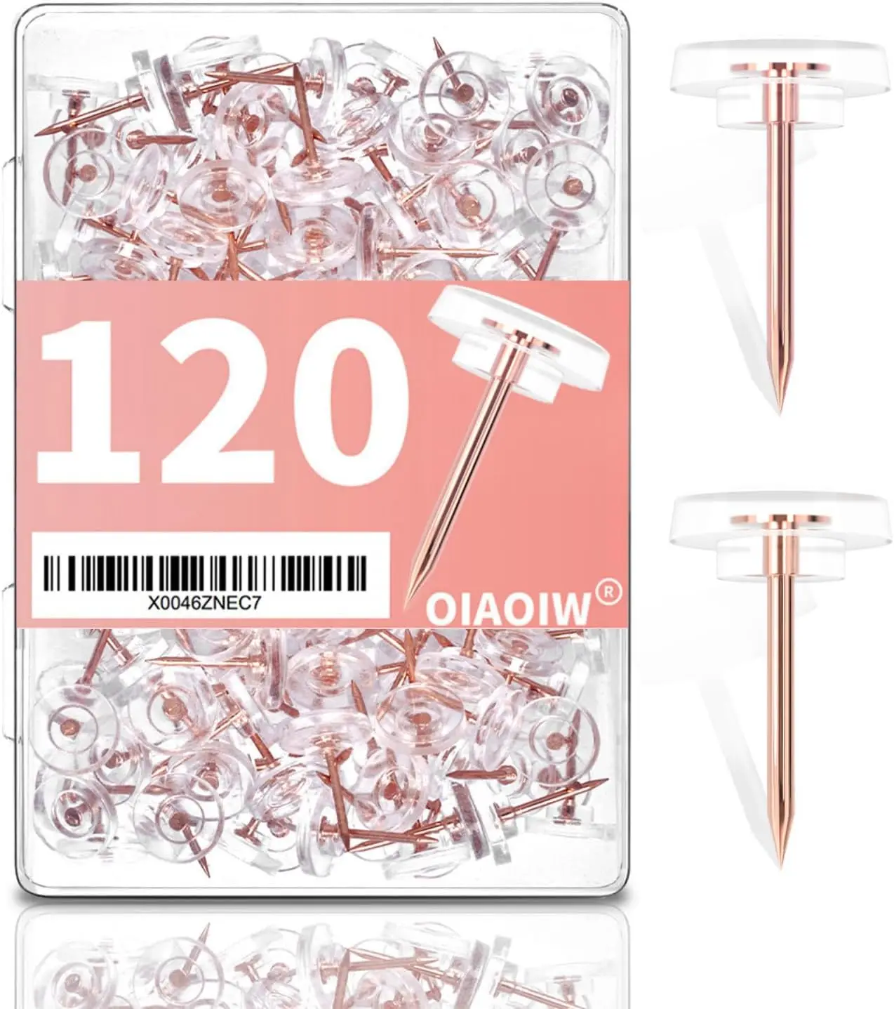 120 Flat Rose Gold Push Pins for Bulletin Boards Thumb Tacks for Cork Board and Shadow Box Display
120 Flat Rose Gold Push Pins for Bulletin Boards Thumb Tacks for Cork Board and Shadow Box Display
