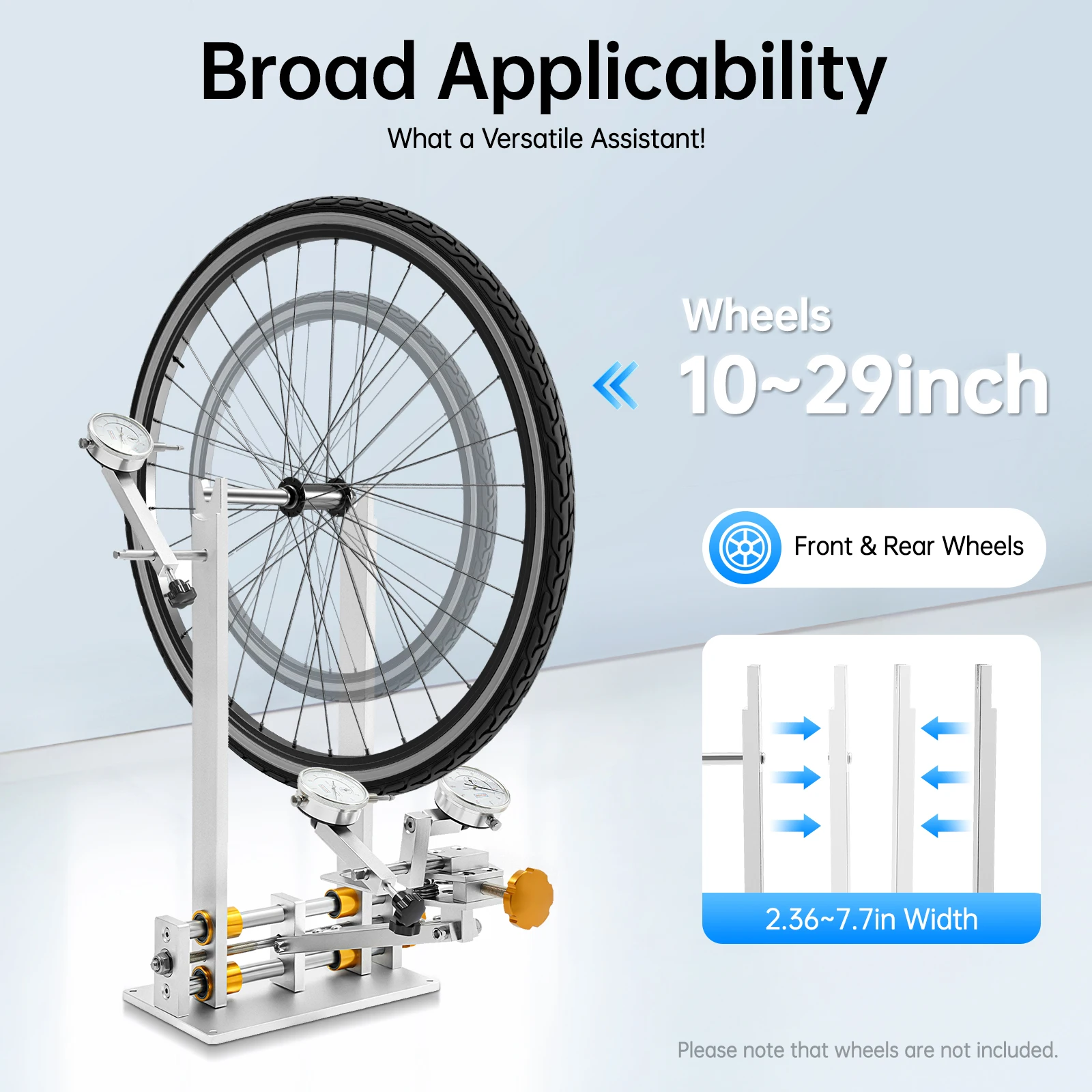 Bicycle Wheel Repair Bracket, Professional Wheel Truing Stand, Bicycle Wheel Repair Tool Kit with Fixing Bar
Bicycle Wheel Repair Bracket, Professional Wheel Truing Stand, Bicycle Wheel Repair Tool Kit with Fixing Bar