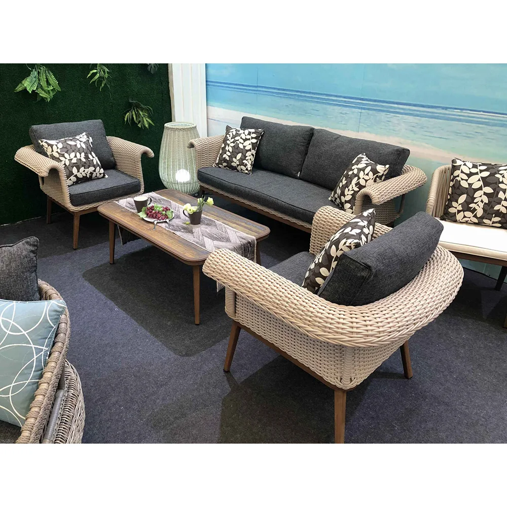Nordic Modern Patio Wicker Table and Chairs Aluminum Pe Rope Weave European Style Outdoor Sofas Rattan Garden Furniture
Nordic Modern Patio Wicker Table and Chairs Aluminum Pe Rope Weave European Style Outdoor Sofas Rattan Garden Furniture