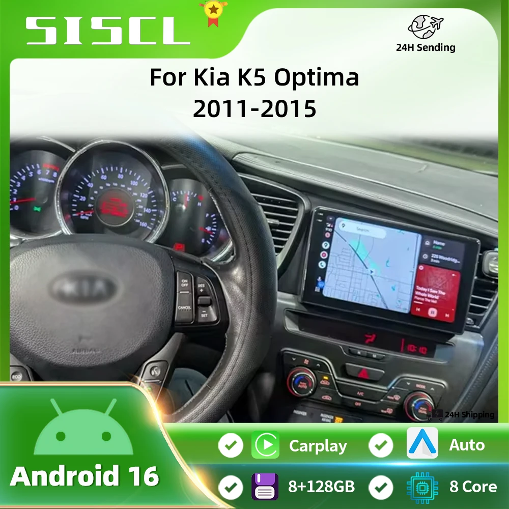 Android 16 Wireless carplay For Kia K5 Optima 2011-2015 Car Multimedia Player Bluetooth WIFI Navigation Touch Screen Display
Android 16 Wireless carplay For Kia K5 Optima 2011-2015 Car Multimedia Player Bluetooth WIFI Navigation Touch Screen Display