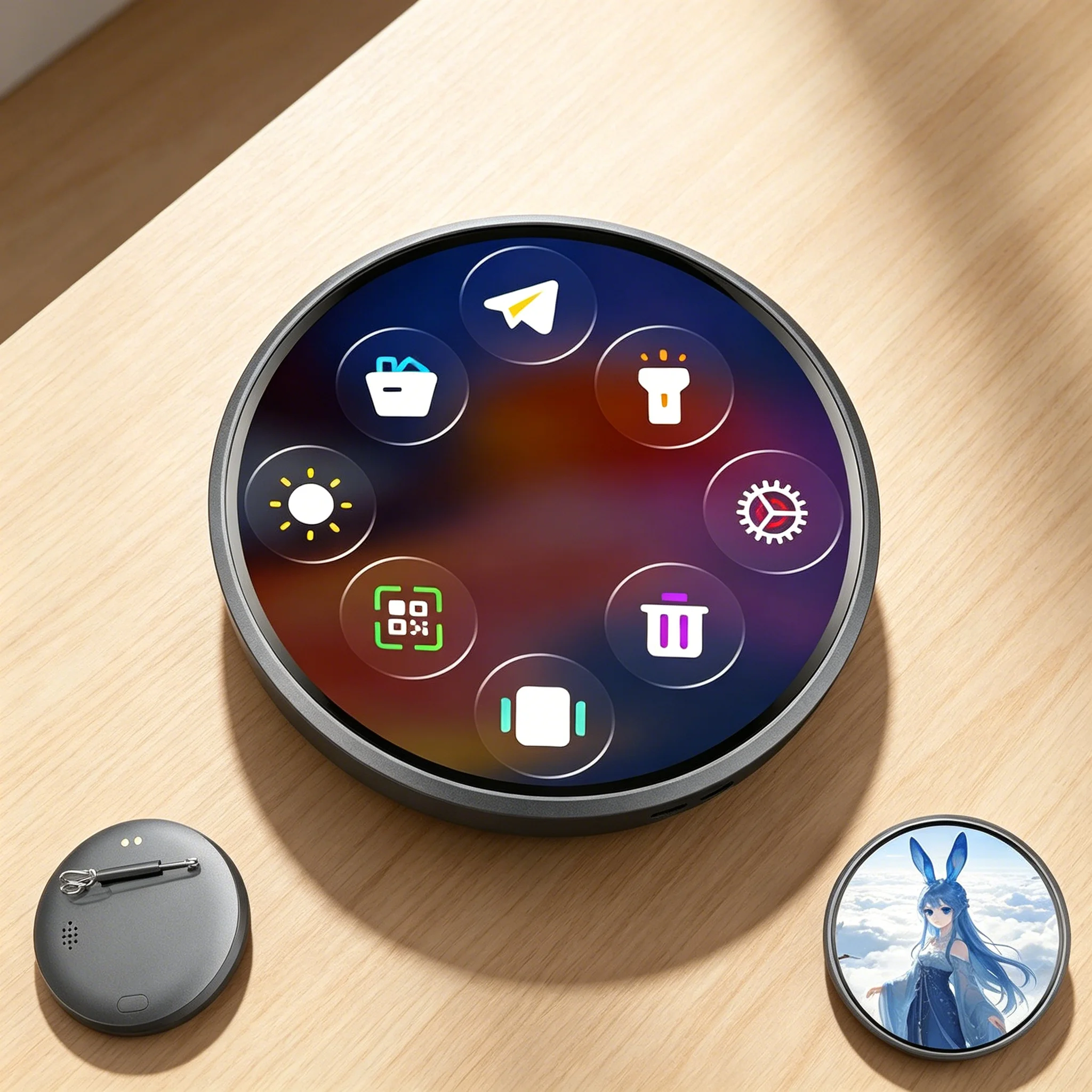 Circular Electronic Smart Digital Badge 1.85" Play Video Images, BT5.4 with Show Sceen Home Decor
Circular Electronic Smart Digital Badge 1.85" Play Video Images, BT5.4 with Show Sceen Home Decor