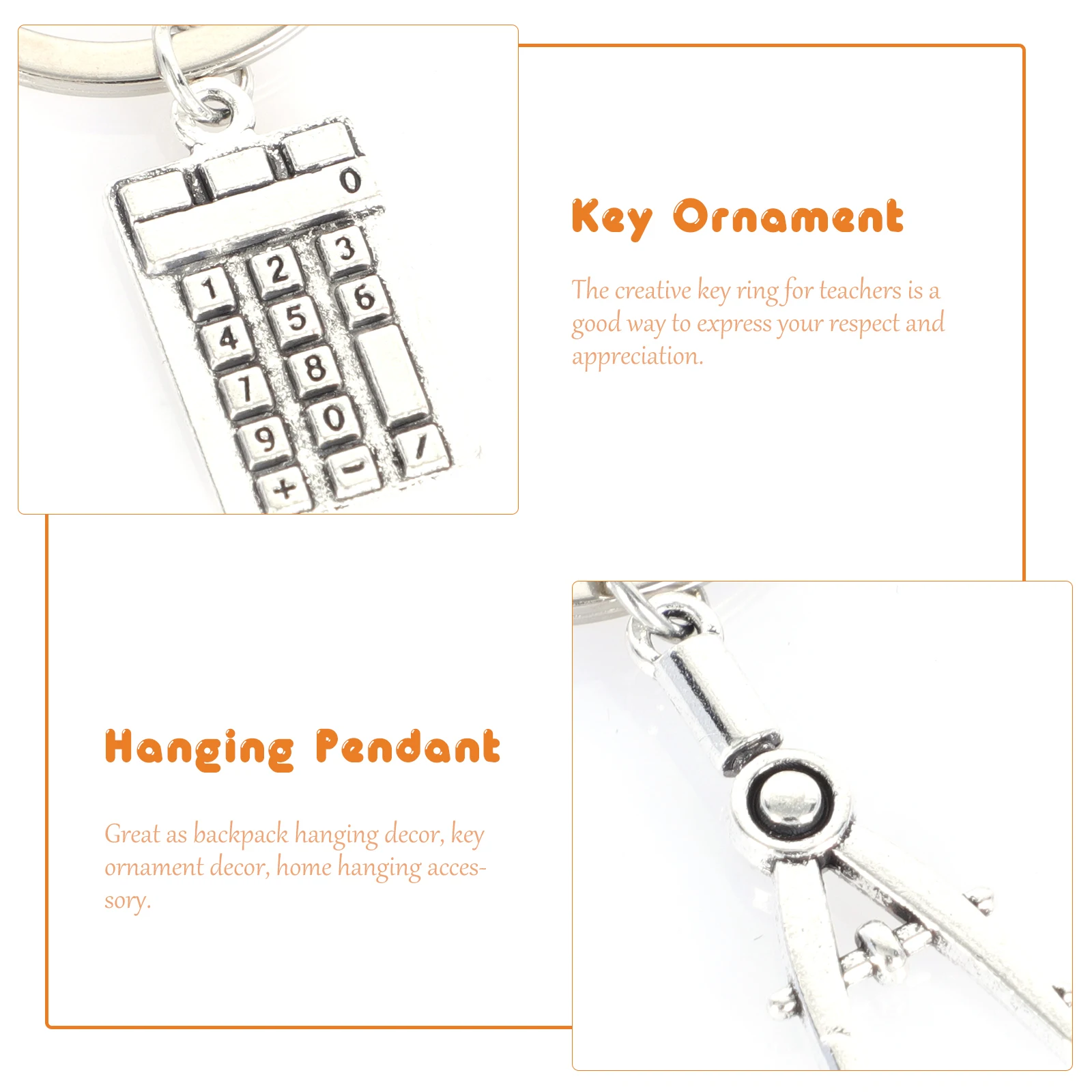 Sturdy Alloy Key Rings Creative Keychains Compass Triangle Ruler Calculator Tape Measure Student Teacher GiftsVintage Metal
Sturdy Alloy Key Rings Creative Keychains Compass Triangle Ruler Calculator Tape Measure Student Teacher GiftsVintage Metal