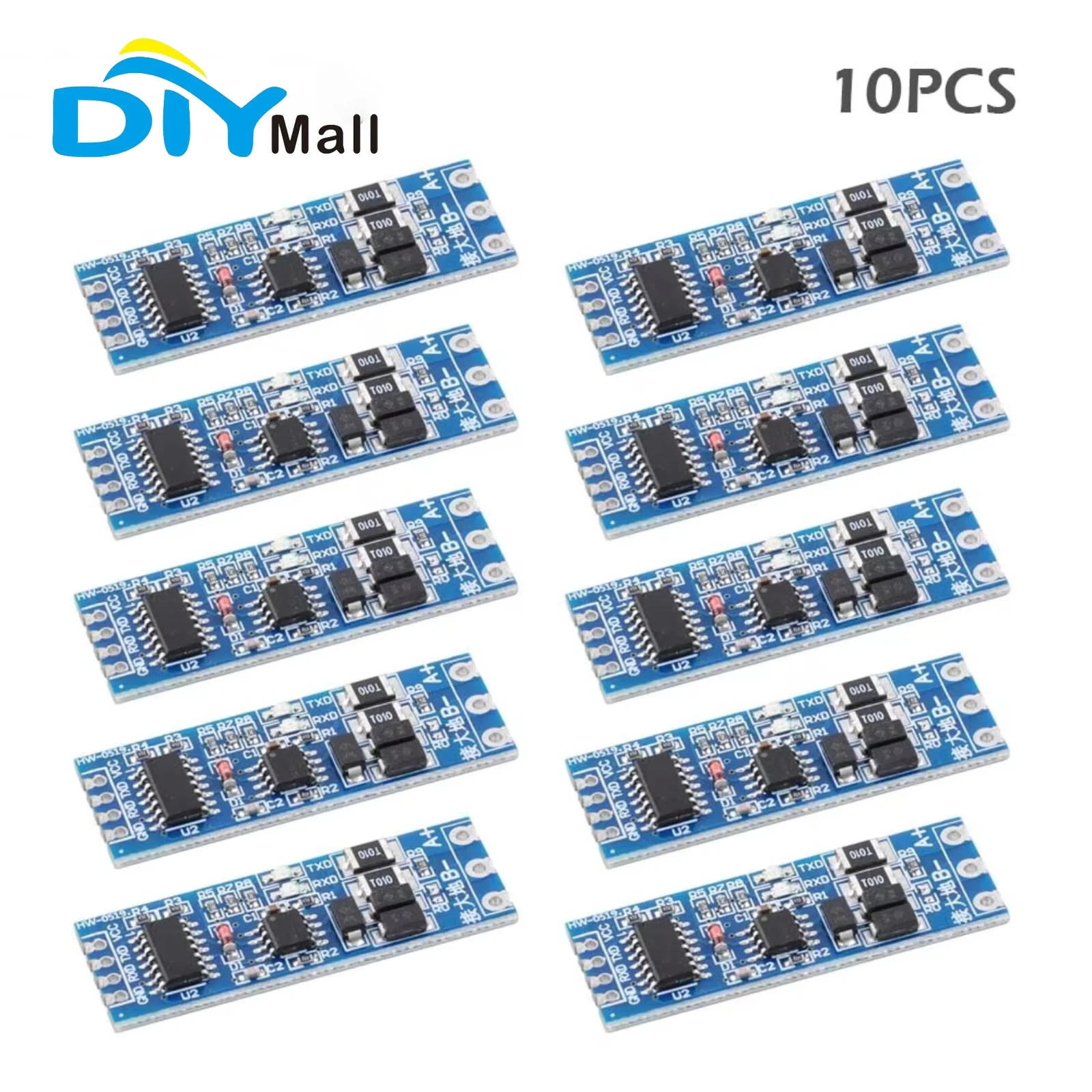 HW-519 TTL to RS485 Converter Module UART Level Shifter with Auto Flow Control for Industrial Applications 10PCS
HW-519 TTL to RS485 Converter Module UART Level Shifter with Auto Flow Control for Industrial Applications 10PCS