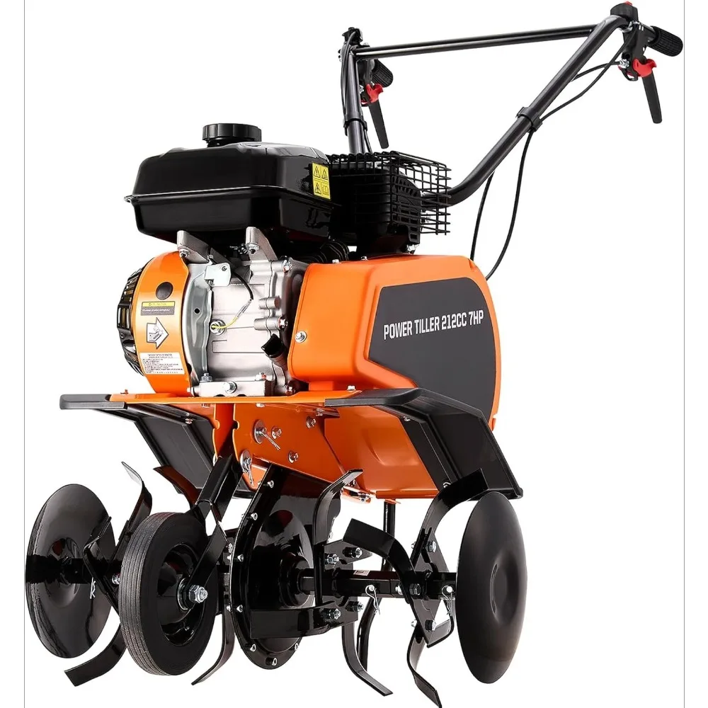 7HP 212CC 4-Stroke Gas Tiller Cultivator, Forward and Reverse Double-Clutch Rototiller, Gear Drive System Efficiently Transmits
7HP 212CC 4-Stroke Gas Tiller Cultivator, Forward and Reverse Double-Clutch Rototiller, Gear Drive System Efficiently Transmits
