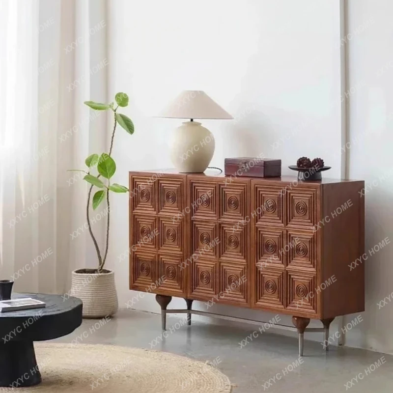 Medieval Solid Wood Dining Side Cabinet, Living Room Decorative Locker, Modern Wabi-sabi Retro Bedroom Storage Cabinet
Medieval Solid Wood Dining Side Cabinet, Living Room Decorative Locker, Modern Wabi-sabi Retro Bedroom Storage Cabinet