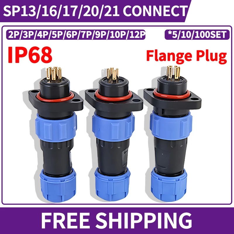 SP16 SP13 SP17 SP20 S21 IP68 Flange 2P-12PIN Panel Mount Plastic Waterproof LED Electrical Power Wire Connectors Plug and Socket
SP16 SP13 SP17 SP20 S21 IP68 Flange 2P-12PIN Panel Mount Plastic Waterproof LED Electrical Power Wire Connectors Plug and Socket