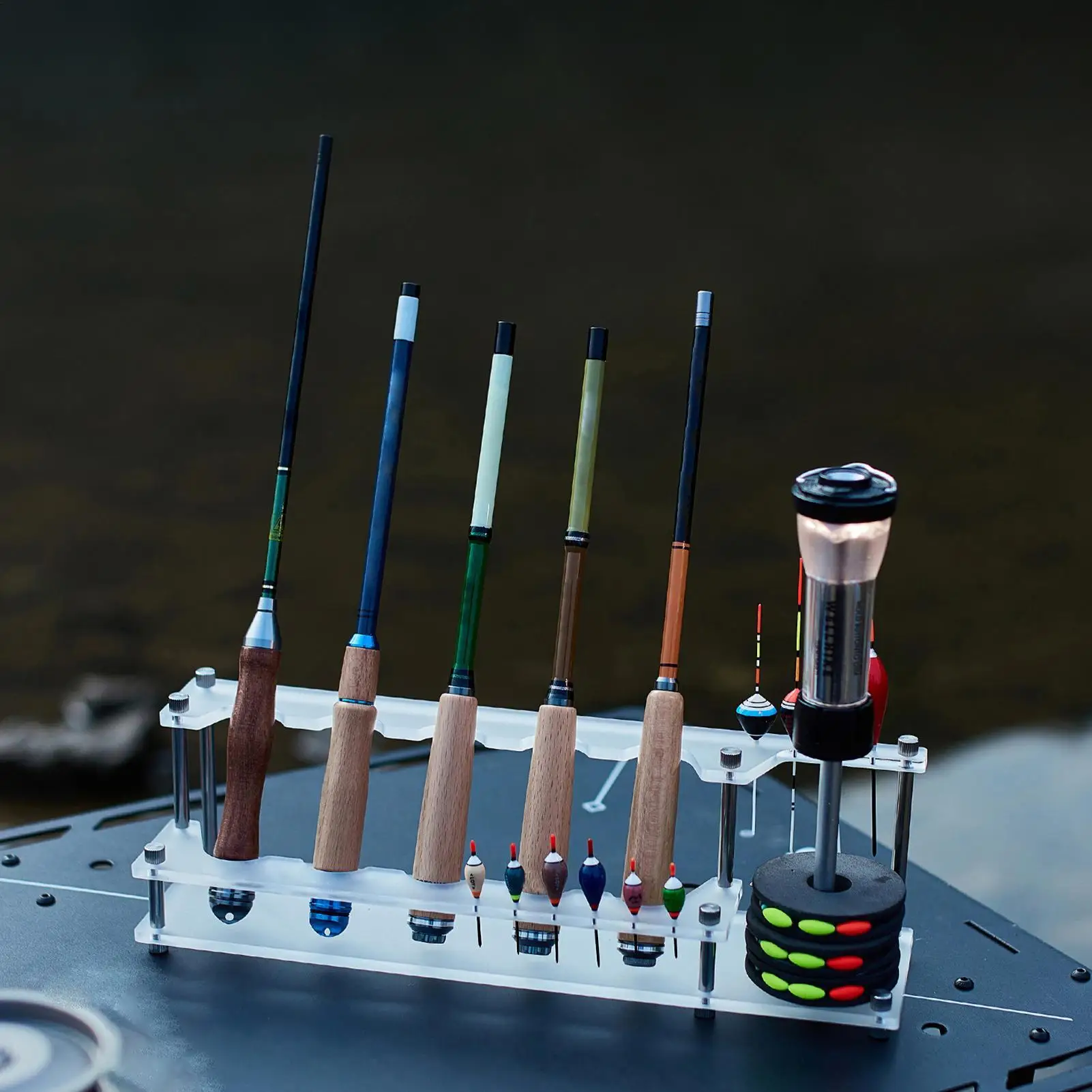 Acrylic Fishing Rod Rack Display Stand Multi-Purpose Angling Tackle Holder Portable Fishing Gear Organizer for Travel Camping
Acrylic Fishing Rod Rack Display Stand Multi-Purpose Angling Tackle Holder Portable Fishing Gear Organizer for Travel Camping