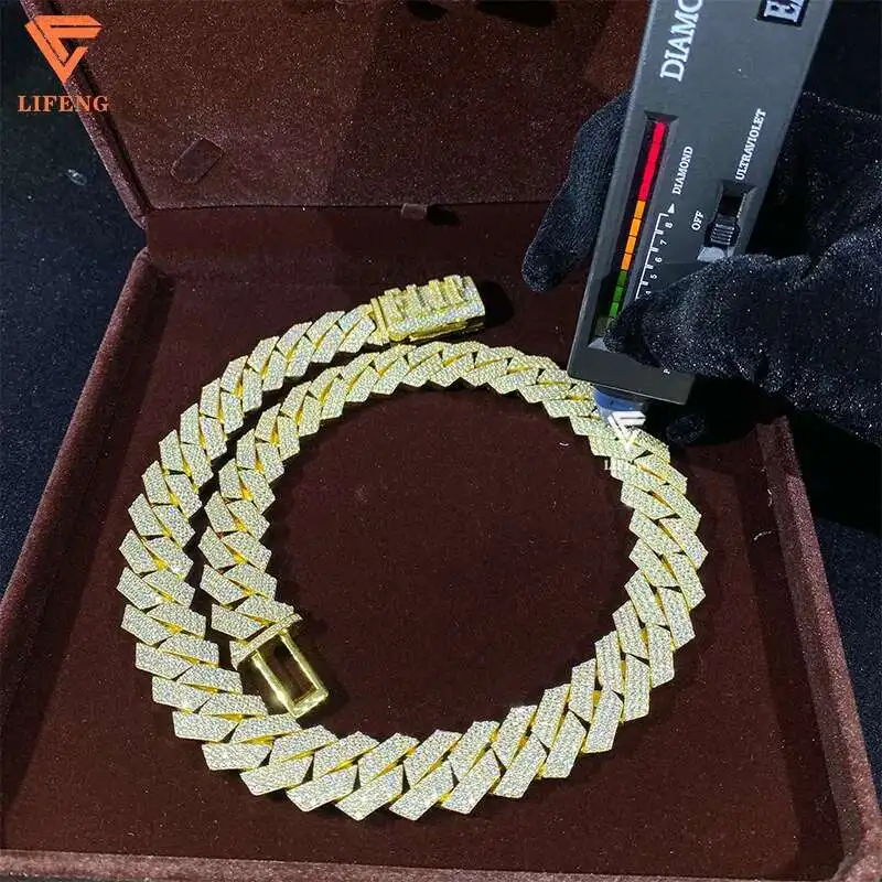 Custom Name Gold Plated 925 Sterling Silver Cuban Link VVS Chain Iced Out Moissanite Diamond Charm Necklace Fine Jewelry Men
Custom Name Gold Plated 925 Sterling Silver Cuban Link VVS Chain Iced Out Moissanite Diamond Charm Necklace Fine Jewelry Men