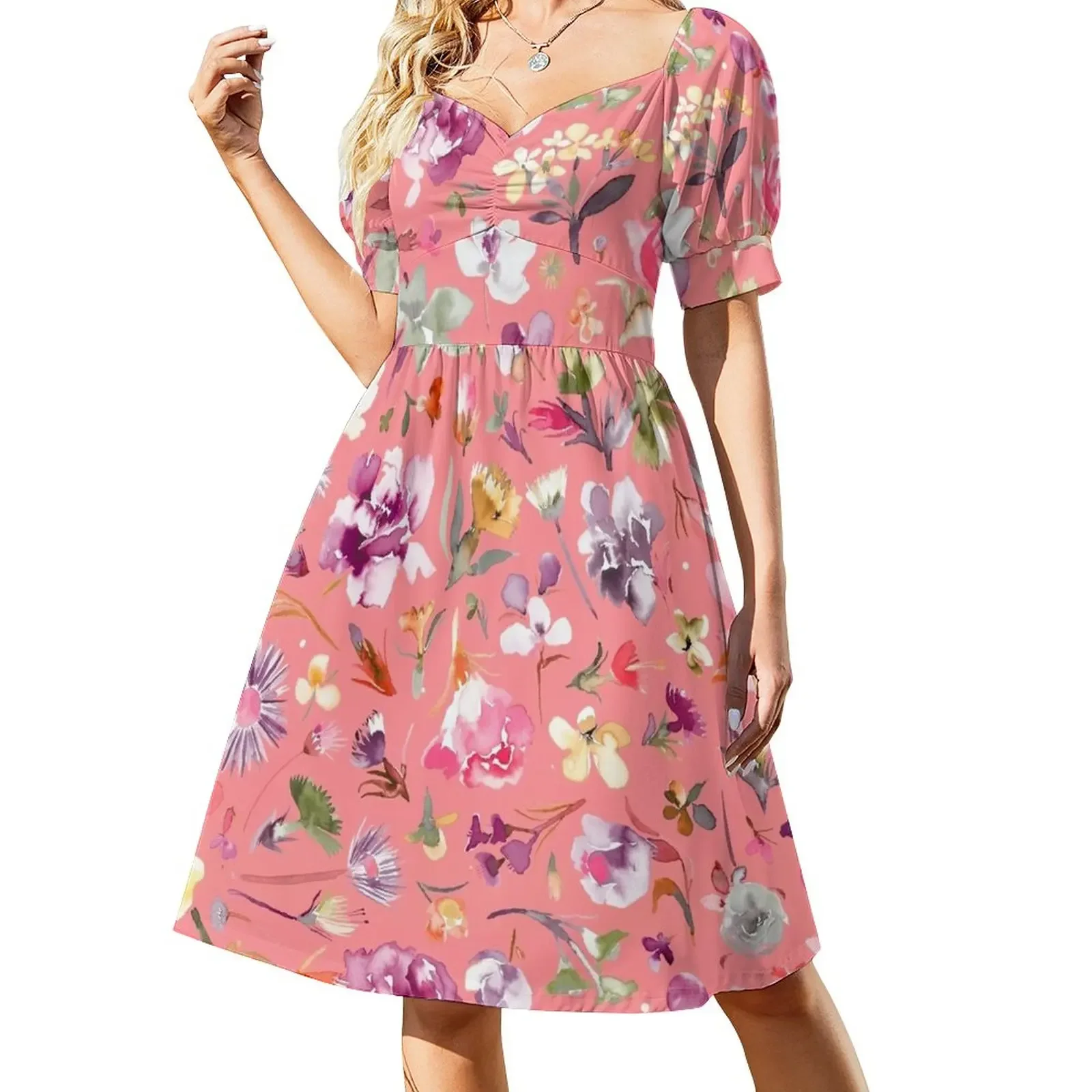 Summer flower buds - Small flowers botanical - Coral pink yellow garden Short-Sleeved Dress women dresses
Summer flower buds - Small flowers botanical - Coral pink yellow garden Short-Sleeved Dress women dresses