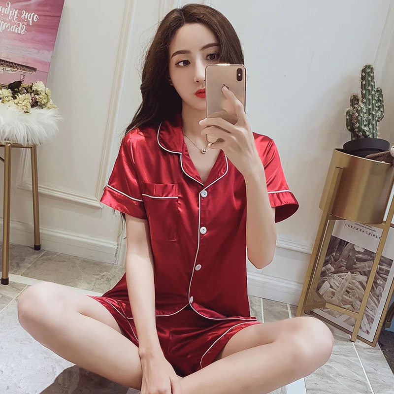 Silk Spwear Women's Spring Autumn Thin Long Sve Two-Piece Set Cute Home Clothes Korean Sle Winter Home Clothes
Silk Spwear Women's Spring Autumn Thin Long Sve Two-Piece Set Cute Home Clothes Korean Sle Winter Home Clothes