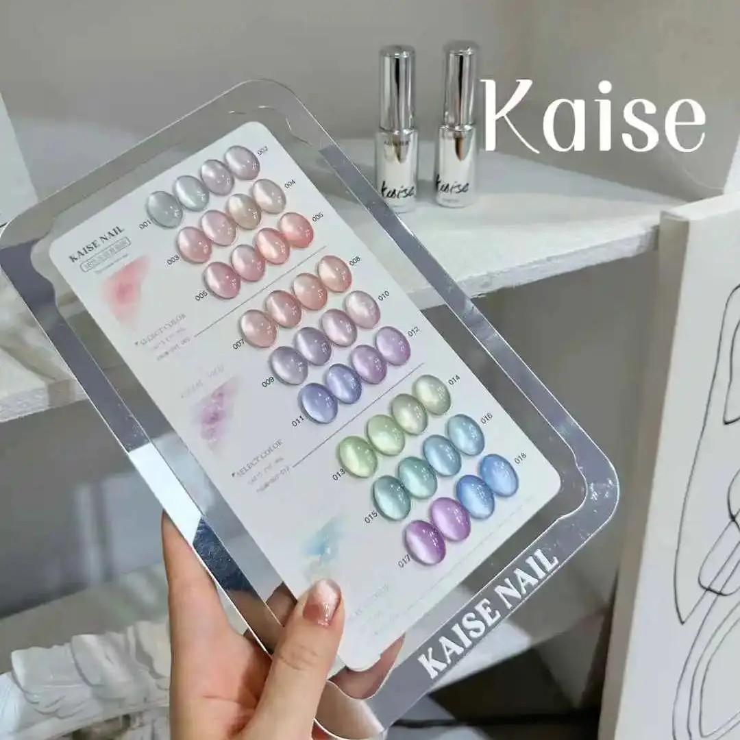 kaise 18 шт./компл. набор гель-лаков для ногтей «кошачий глаз» с цветной гелевой картой, магнитный гель-лак UV LED Soak Off, гель-лак 15 мл 
kaise 18 шт./компл. набор гель-лаков для ногтей «кошачий глаз» с цветной гелевой картой, магнитный гель-лак UV LED Soak Off, гель-лак 15 мл