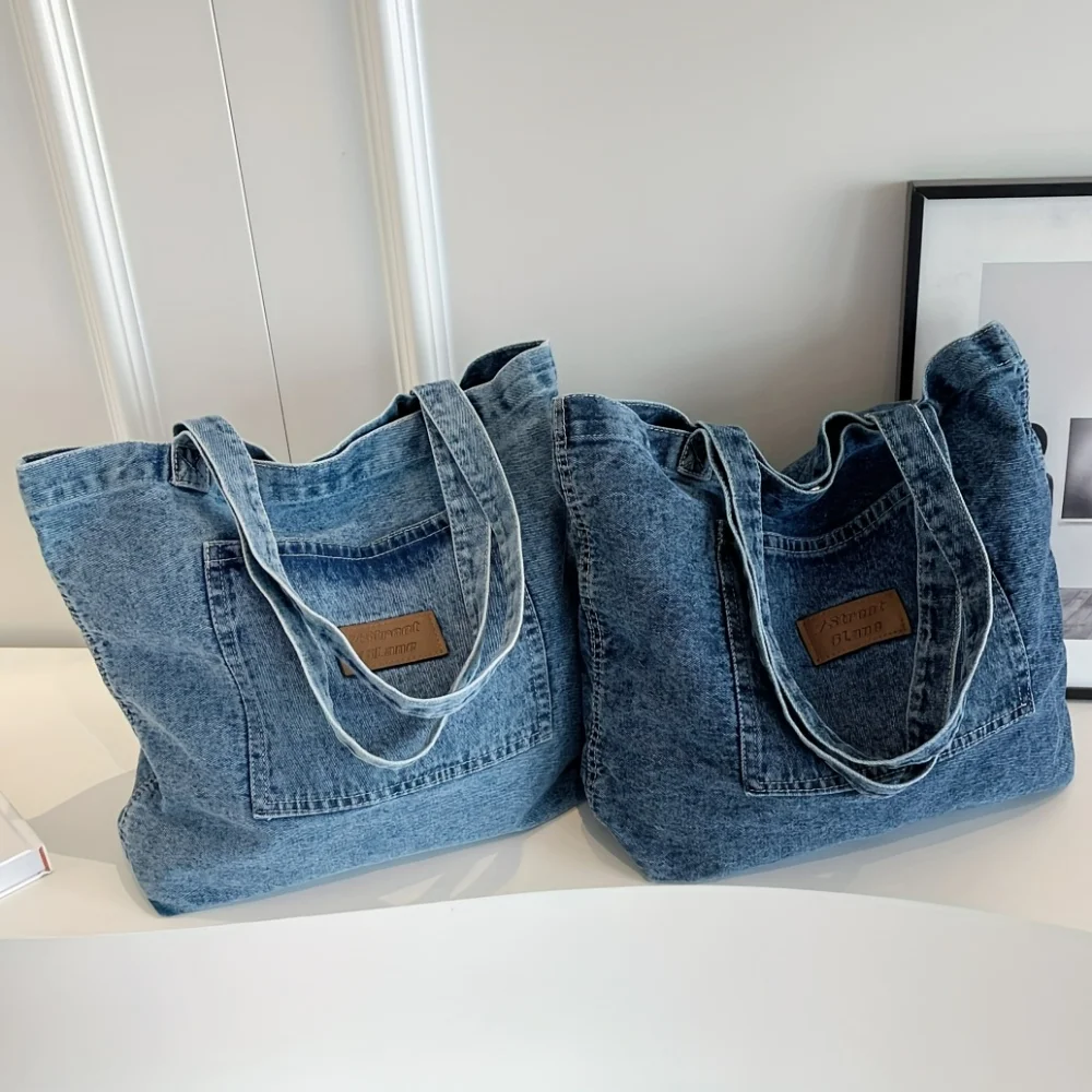 Denim Shoulder Bag, All-Match Novelty Tote Shopping Womens Handbag Heart shaped bag Lunch bags for women Songmont
Denim Shoulder Bag, All-Match Novelty Tote Shopping Womens Handbag Heart shaped bag Lunch bags for women Songmont