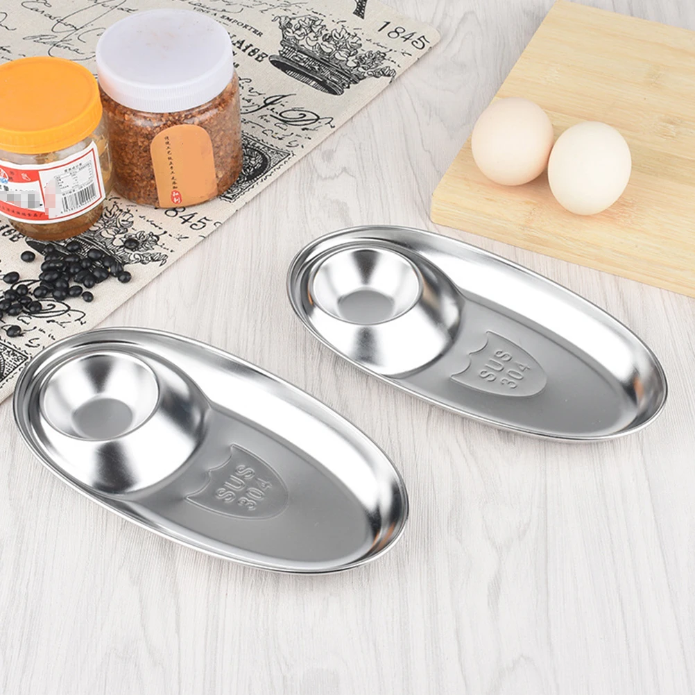 1pc Stainless Steel Seasoning Plate Food Sauce Dish Flavor Chips Separate Compartment Easy Clean Home Restaurant Catering
1pc Stainless Steel Seasoning Plate Food Sauce Dish Flavor Chips Separate Compartment Easy Clean Home Restaurant Catering