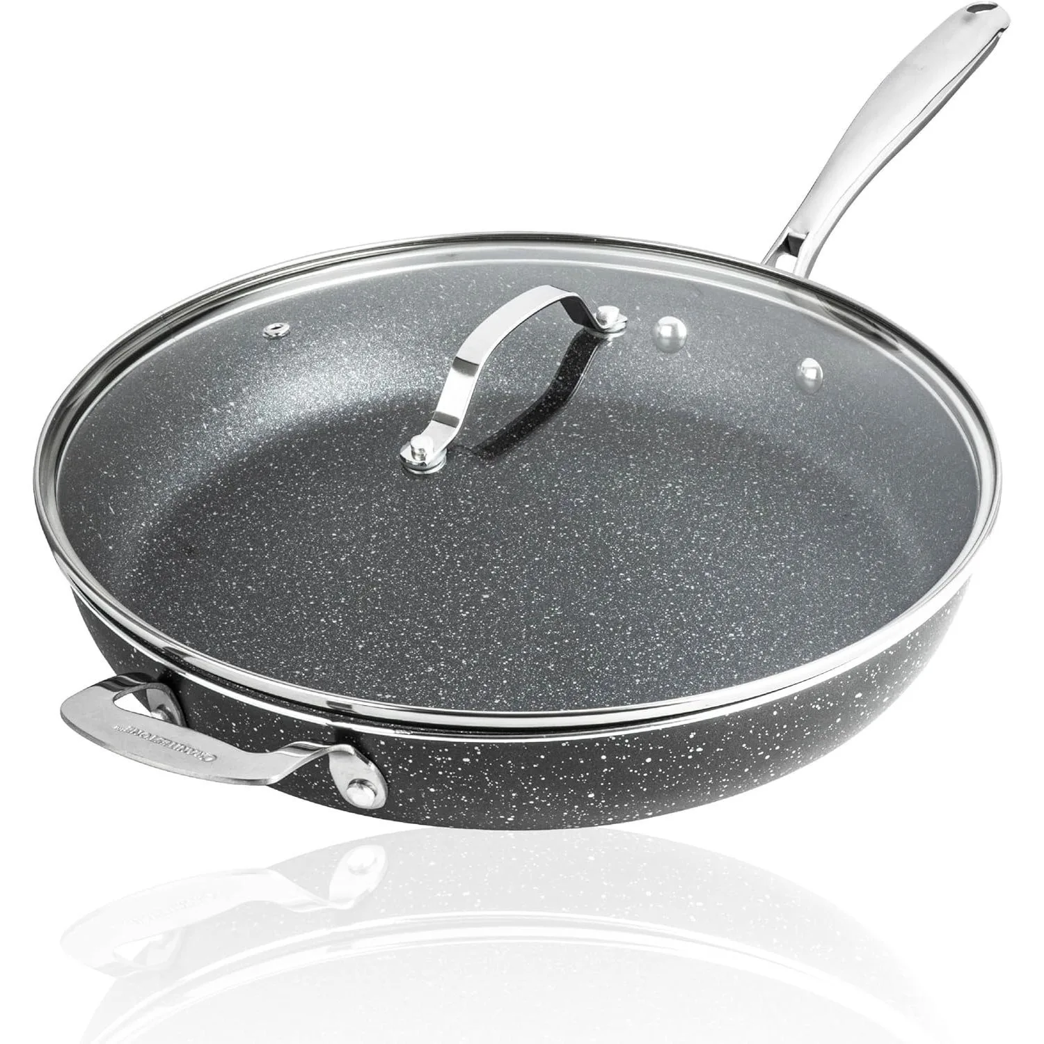 Granitestone 14 Inch Large Frying Pan with Lid, Ceramic Non Stick Frying Pans Skillet, Non Toxic Frying Pans Nonstick for Sauté & Cooking, PFAS & PFOA Free, Oven & Dishwasher Safe
Granitestone 14 Inch Large Frying Pan with Lid, Ceramic Non Stick Frying Pans Skillet, Non Toxic Frying Pans Nonstick for Sauté & Cooking, PFAS & PFOA Free, Oven & Dishwasher Safe