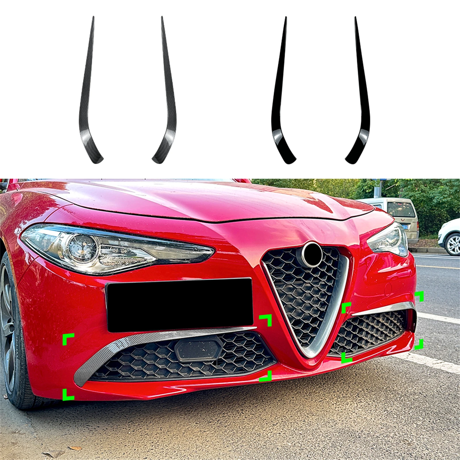 2 шт. передняя боковая воздушная крышка автомобиля, накладка, спойлер Canard для Alfa Romeo Giulia 2015-2022, базовая версия
2 шт. передняя боковая воздушная крышка автомобиля, накладка, спойлер Canard для Alfa Romeo Giulia 2015-2022, базовая версия