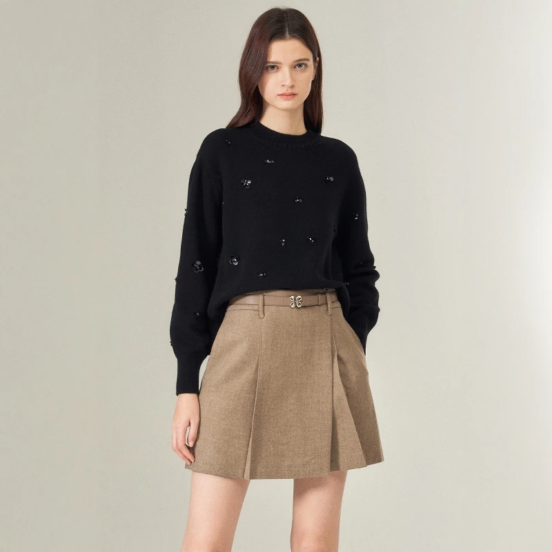 Ele Soft Hand-Sewn Beaded Flower Camere Knitted Sweater 3D Structure Warm Commute Sle Long Sve Regular Length
Ele Soft Hand-Sewn Beaded Flower Camere Knitted Sweater 3D Structure Warm Commute Sle Long Sve Regular Length