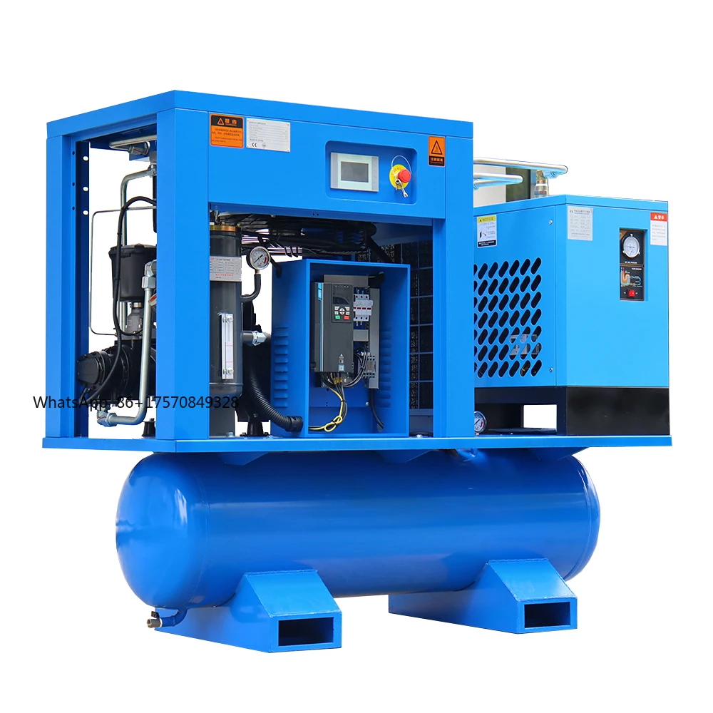 7.5kw 10hp All in One Screw Compressor with Dryer tank Industrial Compressors 15kw 20hp 22kw 30hp 37kw 50hp
7.5kw 10hp All in One Screw Compressor with Dryer tank Industrial Compressors 15kw 20hp 22kw 30hp 37kw 50hp