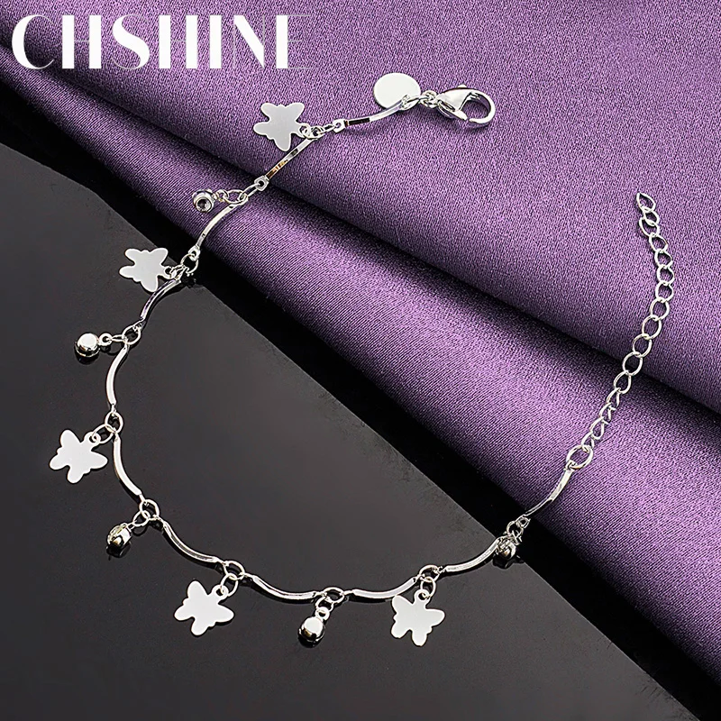 CHSHINE Hot 925 Sterling Silver Charm Butterfly Bracelet For Women Wedding Party Fashion Jewelry Gifts Wholesale free shipping
CHSHINE Hot 925 Sterling Silver Charm Butterfly Bracelet For Women Wedding Party Fashion Jewelry Gifts Wholesale free shipping