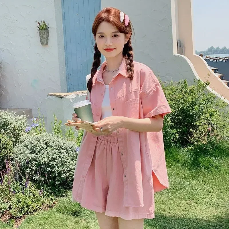 2025 New Short Sets For Women 2 Pieces Pink Sweet Woman Shorts Loose Casual Stylish Promotion Classic New Coordinated Outfit
2025 New Short Sets For Women 2 Pieces Pink Sweet Woman Shorts Loose Casual Stylish Promotion Classic New Coordinated Outfit