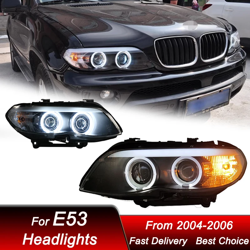 Car Headlights For BMW X5 E53 04-06 new style LED Headlamp Assembly Upgrade High Configure Projector Lens Accessories Kit
Car Headlights For BMW X5 E53 04-06 new style LED Headlamp Assembly Upgrade High Configure Projector Lens Accessories Kit