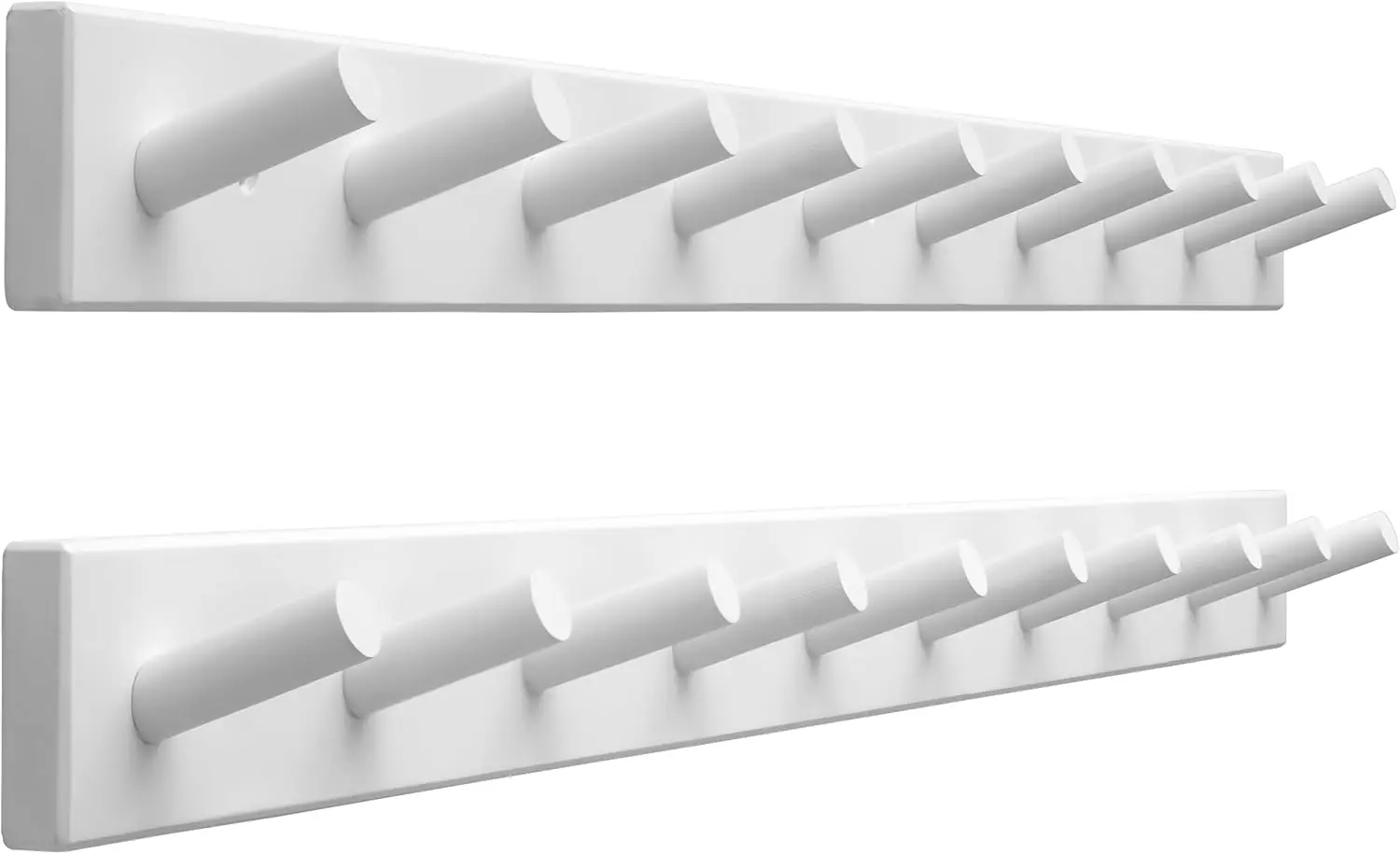 Wooden Wall Coat Rack with 10 Bamboo Hooks for Hanging Backpacks, Coats, Towels, and Hats - Pack of 2 in White
Wooden Wall Coat Rack with 10 Bamboo Hooks for Hanging Backpacks, Coats, Towels, and Hats - Pack of 2 in White